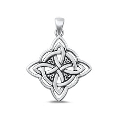 Sterling Silver Oxidized Triquetra Pendant