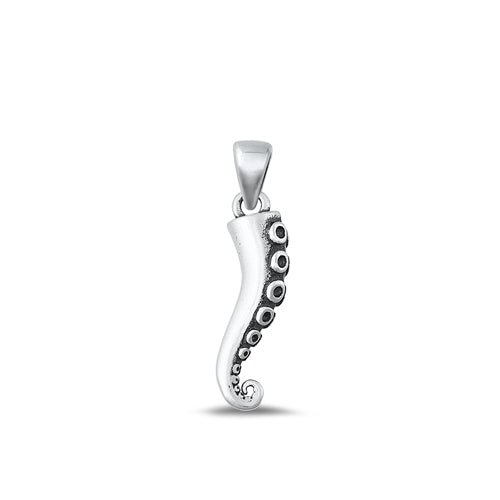 Sterling Silver Oxidized Tentacle Pendant