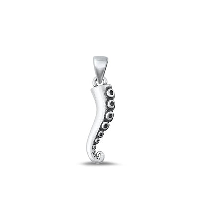 Sterling Silver Oxidized Tentacle Pendant