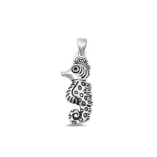 Load image into Gallery viewer, Sterling Silver Oxidized Seahorse Pendant