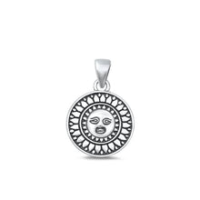 Load image into Gallery viewer, Sterling Silver Oxidized Sun Pendant