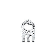 Load image into Gallery viewer, Sterling Silver Oxidized Giraffe Heart Pendant