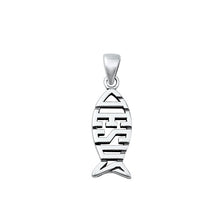 Load image into Gallery viewer, Sterling Silver Oxidized Jesus Pendant