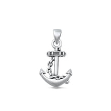 Load image into Gallery viewer, Sterling Silver Oxidized Anchor Pendant-20.9mm