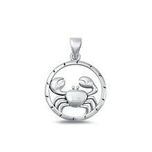 Load image into Gallery viewer, Sterling Silver Oxidized Crab Pendant