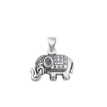 Load image into Gallery viewer, Sterling Silver Oxidized Elephant Pendant