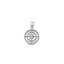 Load image into Gallery viewer, Sterling Silver Oxidized Compass Pendant