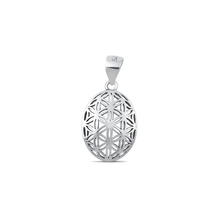 Load image into Gallery viewer, Sterling Silver Oxidized And Polished Geometric Pendant