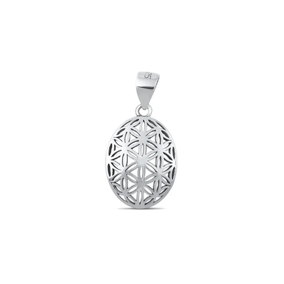 Sterling Silver Oxidized And Polished Geometric Pendant