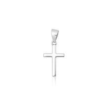 Load image into Gallery viewer, Sterling Silver Oxidized And Polished 18.2mm Cross Pendant