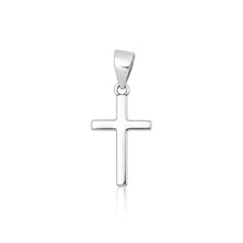 Load image into Gallery viewer, Sterling Silver Oxidized And High Polished 18mm Cross Pendant