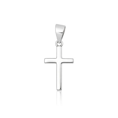 Sterling Silver Oxidized And High Polished 18mm Cross Pendant