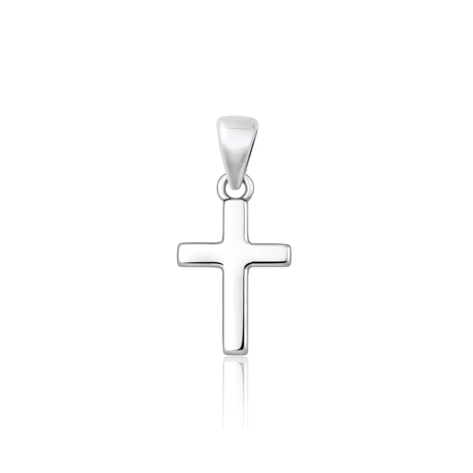 Sterling Silver Oxidized And Polished Small Cross Pendant