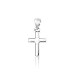 Sterling Silver Oxidized And Polished Small Cross Pendant