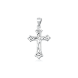 Sterling Silver Oxidized And Polished 24mm Celtic Cross Pendant