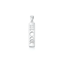 Load image into Gallery viewer, Sterling Silver Oxidized And Polished Moon Phases Pendant