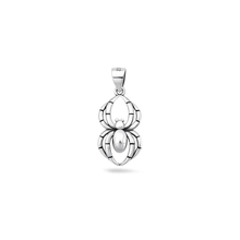 Load image into Gallery viewer, Sterling Silver Oxidized And Polished Spider Pendant