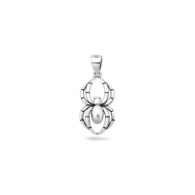 Sterling Silver Oxidized And Polished Spider Pendant