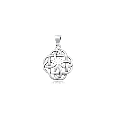 Sterling Silver Oxidized And Polished Celtic Infinity Pendant