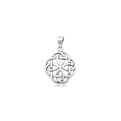 Sterling Silver Oxidized And Polished Celtic Infinity Pendant