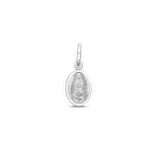 Load image into Gallery viewer, Sterling Silver Oxidized 11mm Virgin Mary Pendant