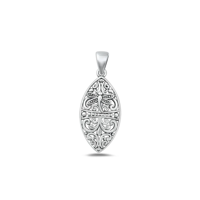 Sterling Silver Oxidized Celtic Dragonfly Pendant