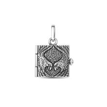 Load image into Gallery viewer, Sterling Silver Oxidized Eagles Locket Book Pendant