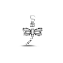Load image into Gallery viewer, Sterling Silver Oxidized Dragonfly Pendant