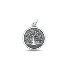 Load image into Gallery viewer, Sterling Silver Oxidized Tree Of Life Pendant