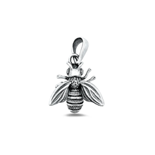 Load image into Gallery viewer, Sterling Silver Oxidized Bumble Bee Pendant