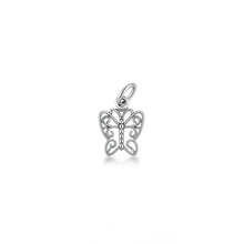 Load image into Gallery viewer, Sterling Silver Oxidized 9.2mm Butterfly Pendant