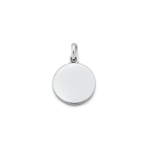 Load image into Gallery viewer, Sterling Silver Oxidized High Polished Round Disc Pendant