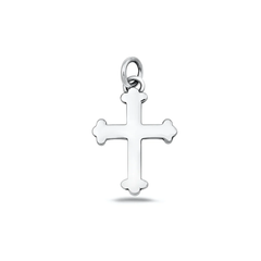 Sterling Silver Oxidized 21.8mm Cross Pendant