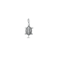 Load image into Gallery viewer, Sterling Silver Oxidized 11.8mm Turtle Pendant