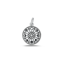 Load image into Gallery viewer, Sterling Silver Oxidized Moon Phases Pendant