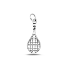 Load image into Gallery viewer, Sterling Silver Oxidized Tennis Racket Pendant