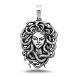 Sterling Silver Oxidized And High Polished Cleopatra Pendant
