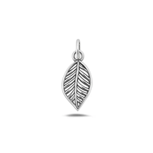 Load image into Gallery viewer, Sterling Silver Oxidized And High Polished Leaf Pendant
