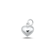 Load image into Gallery viewer, Sterling Silver High Polished And Oxidized Heart Puff Pendant