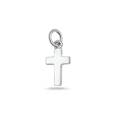 Sterling Silver Oxidized And High Polished 17mm Cross Pendant