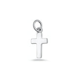 Sterling Silver Oxidized And High Polished 17mm Cross Pendant