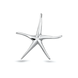 Sterling Silver Oxidized And High Polished Starfish Pendant
