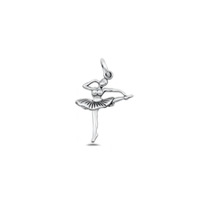 Load image into Gallery viewer, Sterling Silver Oxidized And Polished Ballerina Pendant