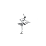 Sterling Silver Oxidized And Polished Ballerina Pendant