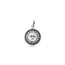 Load image into Gallery viewer, Sterling Silver Oxidized And Polished Sun Moon And Stars Pendant
