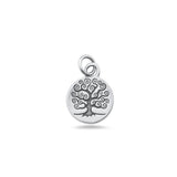 Sterling Silver Oxidized And High Polished 13.4mm Tree Of Life Pendant