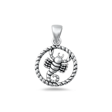 Load image into Gallery viewer, Sterling Silver Oxidized And Polished Scorpion Pendant
