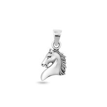Load image into Gallery viewer, Sterling Silver Oxidized And Polished Horse Pendant