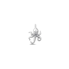 Load image into Gallery viewer, Sterling Silver Oxidized And Polished Octopus Pendant