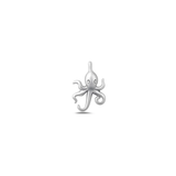 Sterling Silver Oxidized And Polished Octopus Pendant